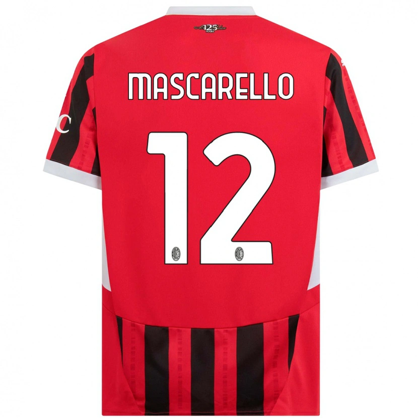 Danxen Herren Marta Mascarello #12 Rot Schwarz Heimtrikot Trikot 2024/25 T-Shirt