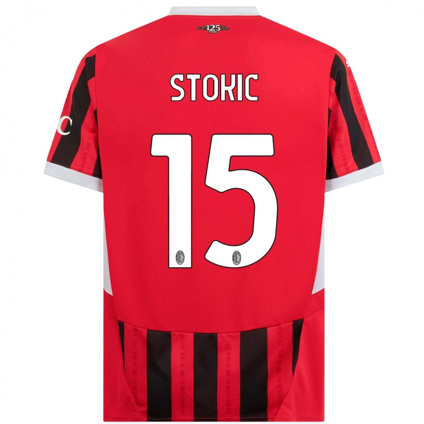Danxen Herren Sara Stokić #15 Rot Schwarz Heimtrikot Trikot 2024/25 T-Shirt