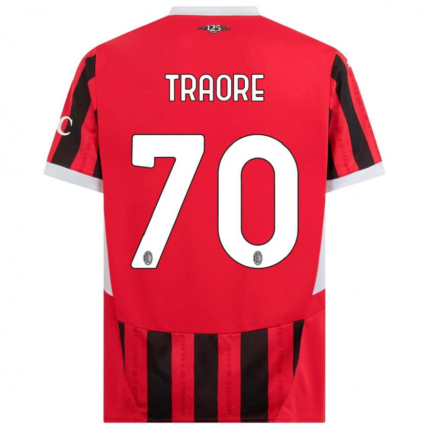Danxen Herren Chaka Traorè #70 Rot Schwarz Heimtrikot Trikot 2024/25 T-Shirt