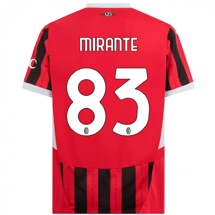 Danxen Herren Antonio Mirante #83 Rot Schwarz Heimtrikot Trikot 2024/25 T-Shirt