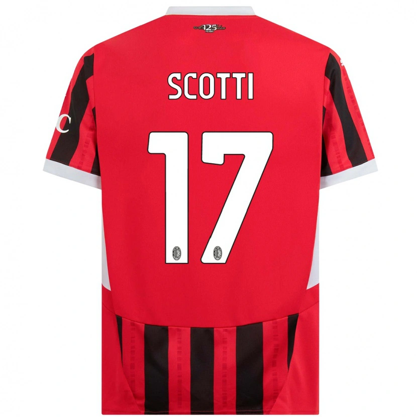 Danxen Herren Filippo Scotti #17 Rot Schwarz Heimtrikot Trikot 2024/25 T-Shirt