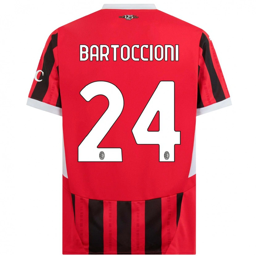 Danxen Herren Andrea Bartoccioni #24 Rot Schwarz Heimtrikot Trikot 2024/25 T-Shirt