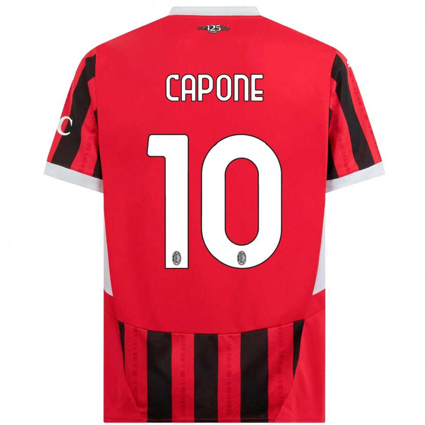 Danxen Herren Andrea Capone #10 Rot Schwarz Heimtrikot Trikot 2024/25 T-Shirt