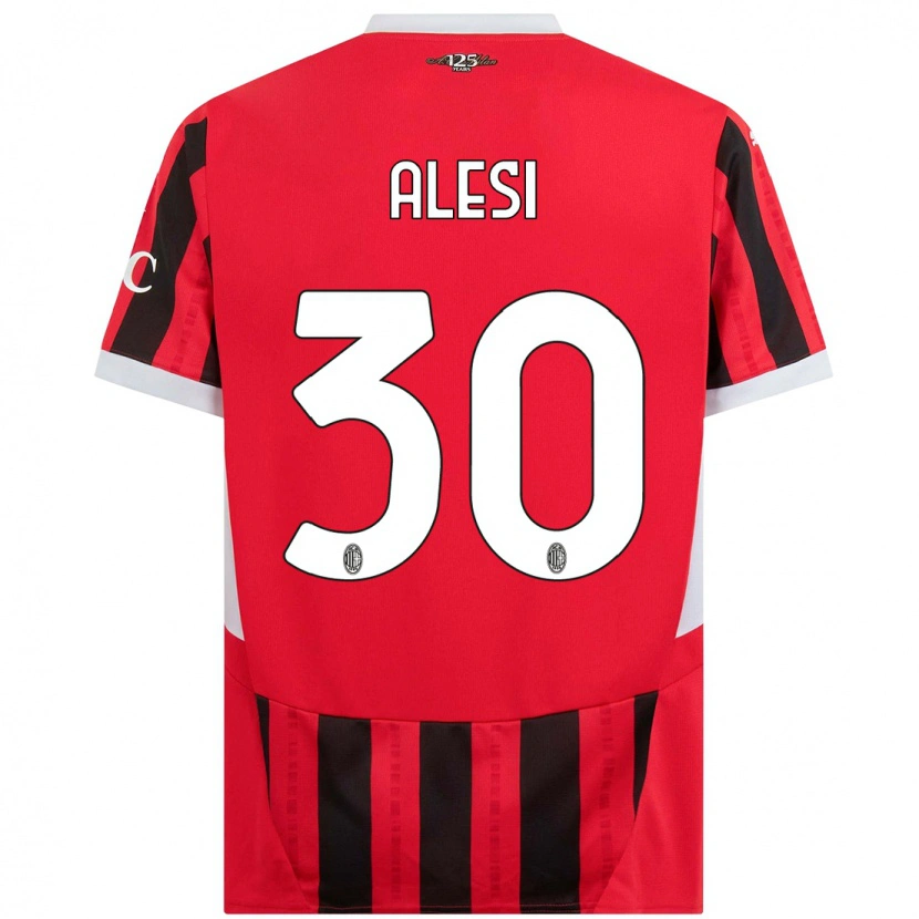 Danxen Herren Gabriele Alesi #30 Rot Schwarz Heimtrikot Trikot 2024/25 T-Shirt