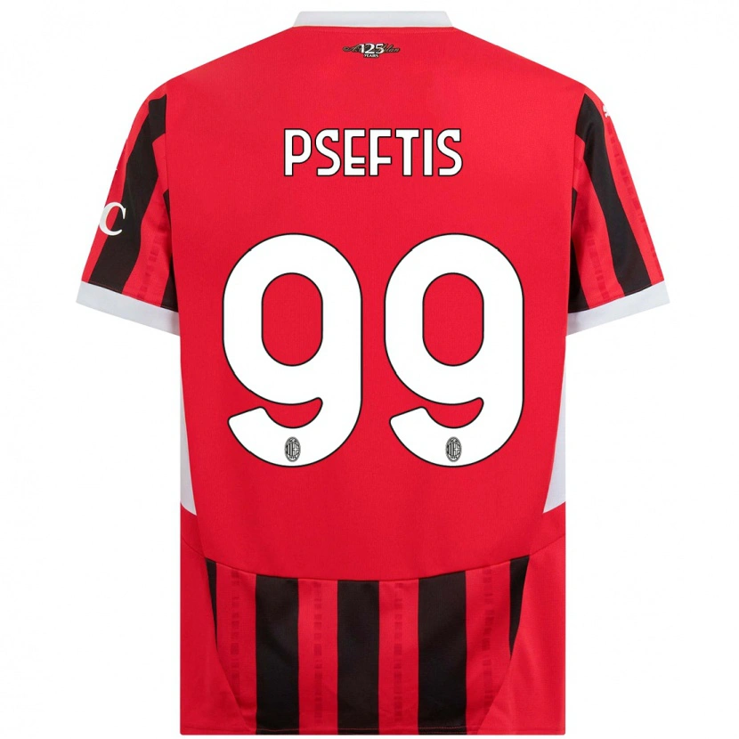 Danxen Herren Fotios Pseftis #99 Rot Schwarz Heimtrikot Trikot 2024/25 T-Shirt