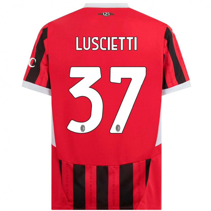 Danxen Herren Abebe Luscietti #37 Rot Schwarz Heimtrikot Trikot 2024/25 T-Shirt