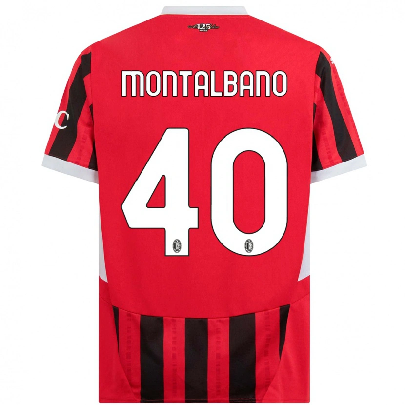 Danxen Herren Nicolo Montalbano #40 Rot Schwarz Heimtrikot Trikot 2024/25 T-Shirt