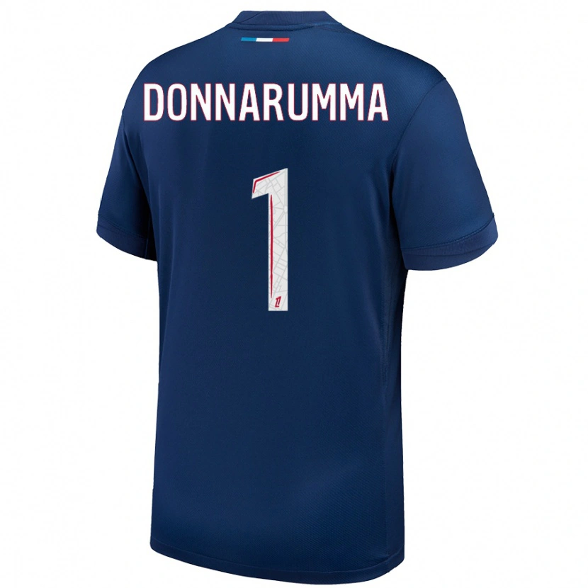 Danxen Herren Gianluigi Donnarumma #1 Marineblau Weiß Heimtrikot Trikot 2024/25 T-Shirt