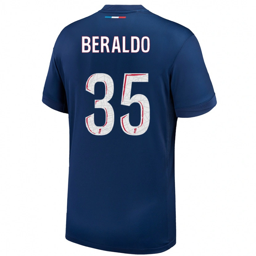 Danxen Herren Lucas Beraldo #35 Marineblau Weiß Heimtrikot Trikot 2024/25 T-Shirt