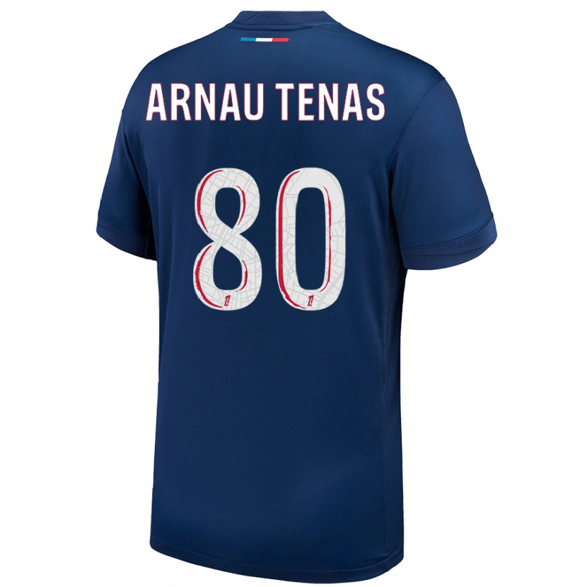 Danxen Herren Arnau Tenas #80 Marineblau Weiß Heimtrikot Trikot 2024/25 T-Shirt