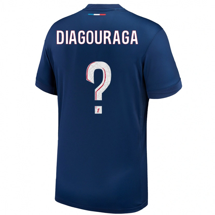 Danxen Herren Toumani Diagouraga #0 Marineblau Weiß Heimtrikot Trikot 2024/25 T-Shirt