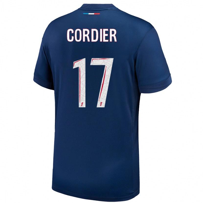 Danxen Herren Thomas Cordier #17 Marineblau Weiß Heimtrikot Trikot 2024/25 T-Shirt
