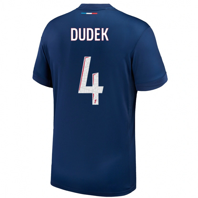 Danxen Herren Paulina Dudek #4 Marineblau Weiß Heimtrikot Trikot 2024/25 T-Shirt