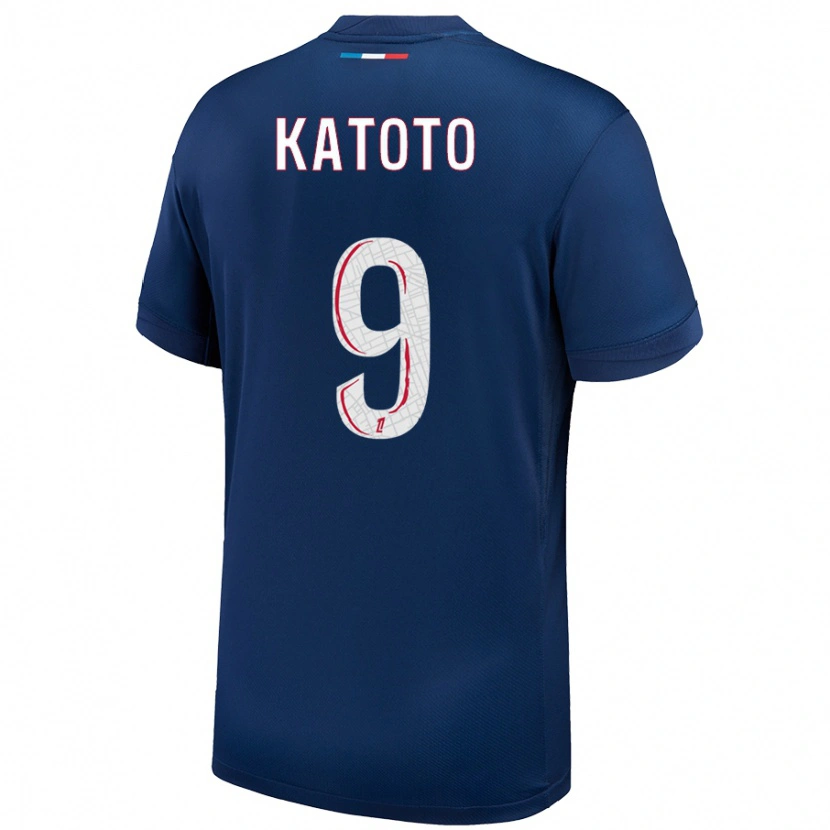 Danxen Herren Marie-Antoinette Katoto #9 Marineblau Weiß Heimtrikot Trikot 2024/25 T-Shirt