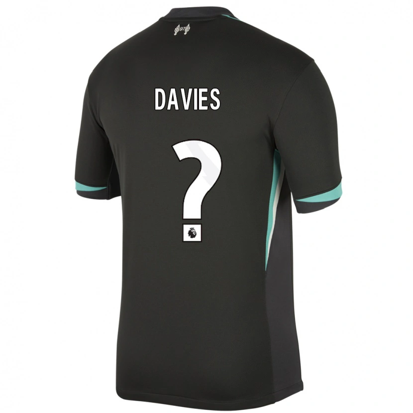 Danxen Herren Harvey Davies #0 Schwarz Anthrazitweiß Auswärtstrikot Trikot 2024/25 T-Shirt