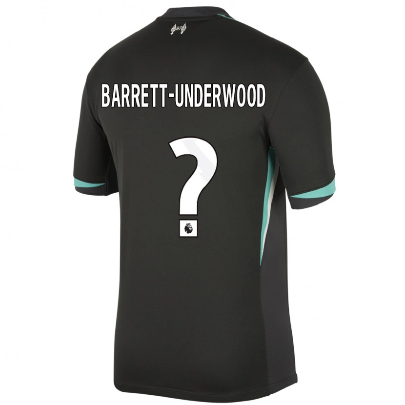 Danxen Herren Keehan Barrett-Underwood #0 Schwarz Anthrazitweiß Auswärtstrikot Trikot 2024/25 T-Shirt
