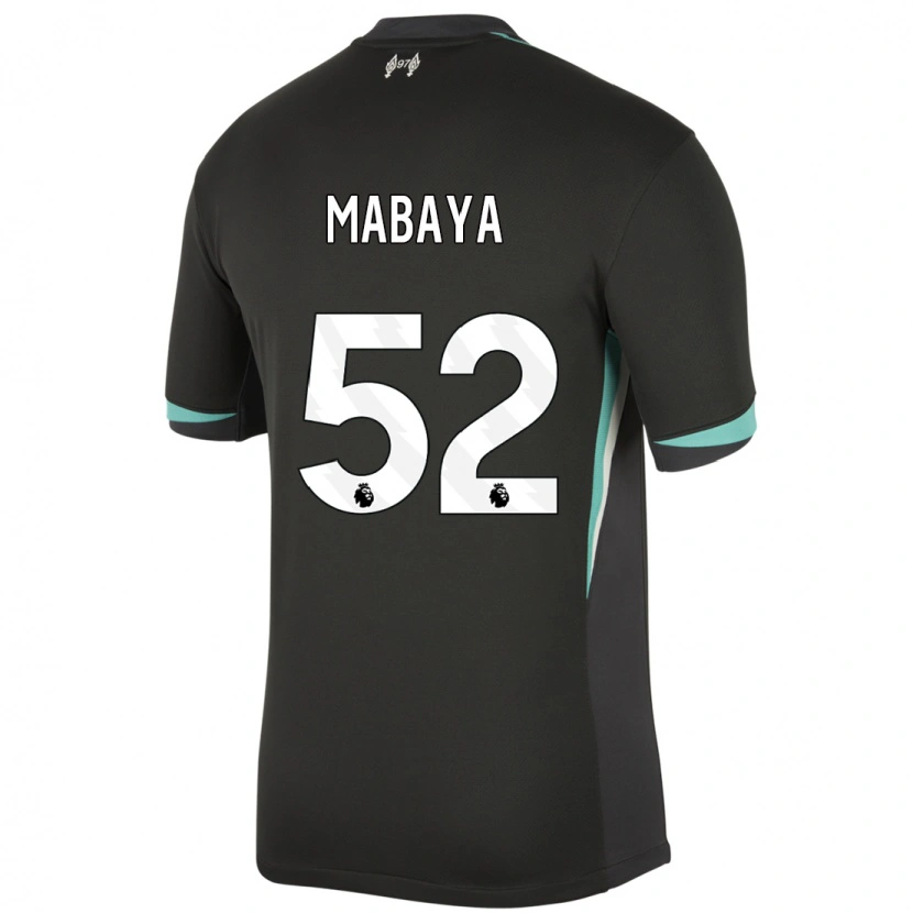Danxen Herren Isaac Mabaya #52 Schwarz Anthrazitweiß Auswärtstrikot Trikot 2024/25 T-Shirt