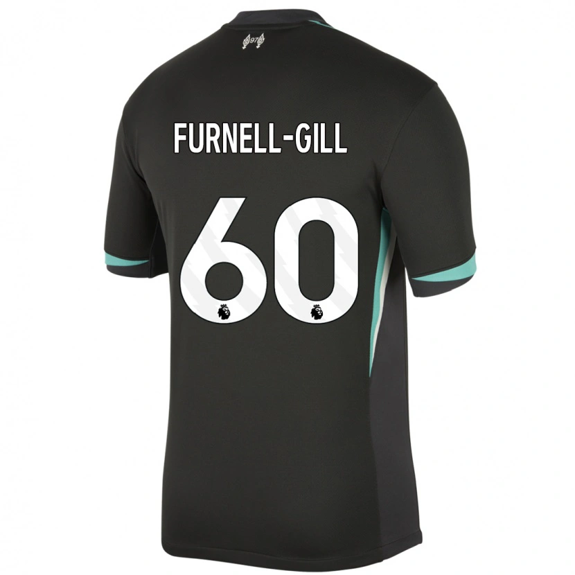 Danxen Herren Luca Furnell-Gill #60 Schwarz Anthrazitweiß Auswärtstrikot Trikot 2024/25 T-Shirt