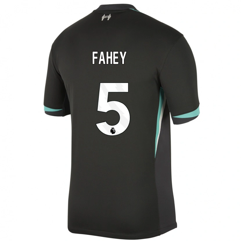 Danxen Herren Niamh Fahey #5 Schwarz Anthrazitweiß Auswärtstrikot Trikot 2024/25 T-Shirt