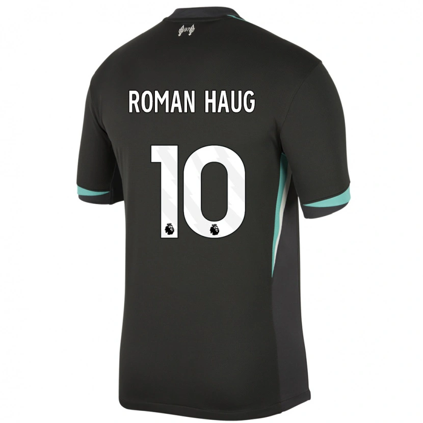 Danxen Herren Sophie Román Haug #10 Schwarz Anthrazitweiß Auswärtstrikot Trikot 2024/25 T-Shirt