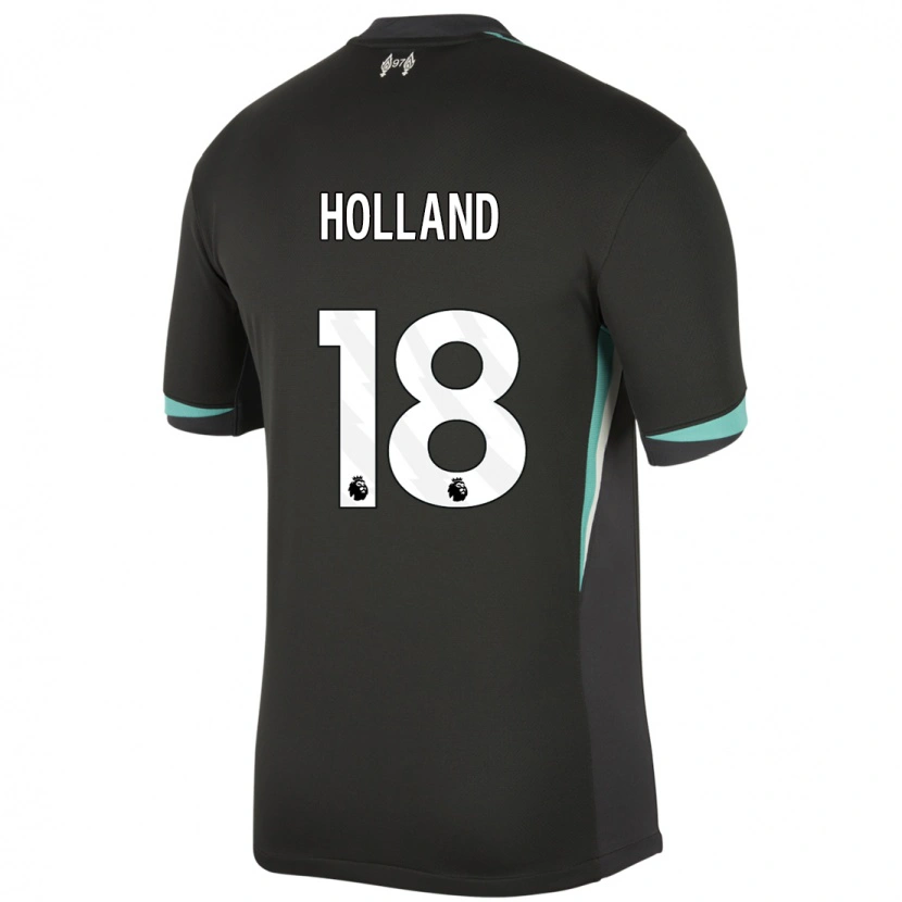 Danxen Herren Ceri Holland #18 Schwarz Anthrazitweiß Auswärtstrikot Trikot 2024/25 T-Shirt