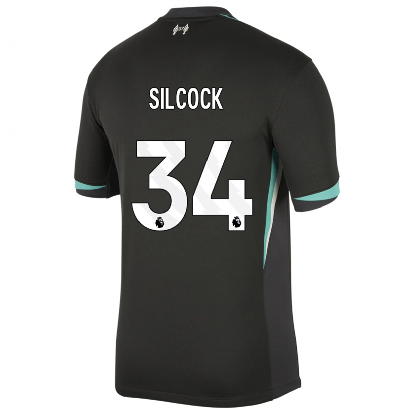 Danxen Herren Hannah Silcock #34 Schwarz Anthrazitweiß Auswärtstrikot Trikot 2024/25 T-Shirt