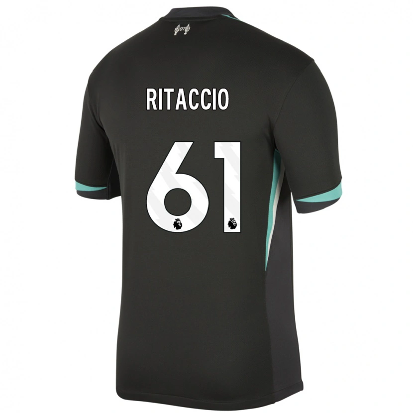 Danxen Herren Matteo Ritaccio #61 Schwarz Anthrazitweiß Auswärtstrikot Trikot 2024/25 T-Shirt