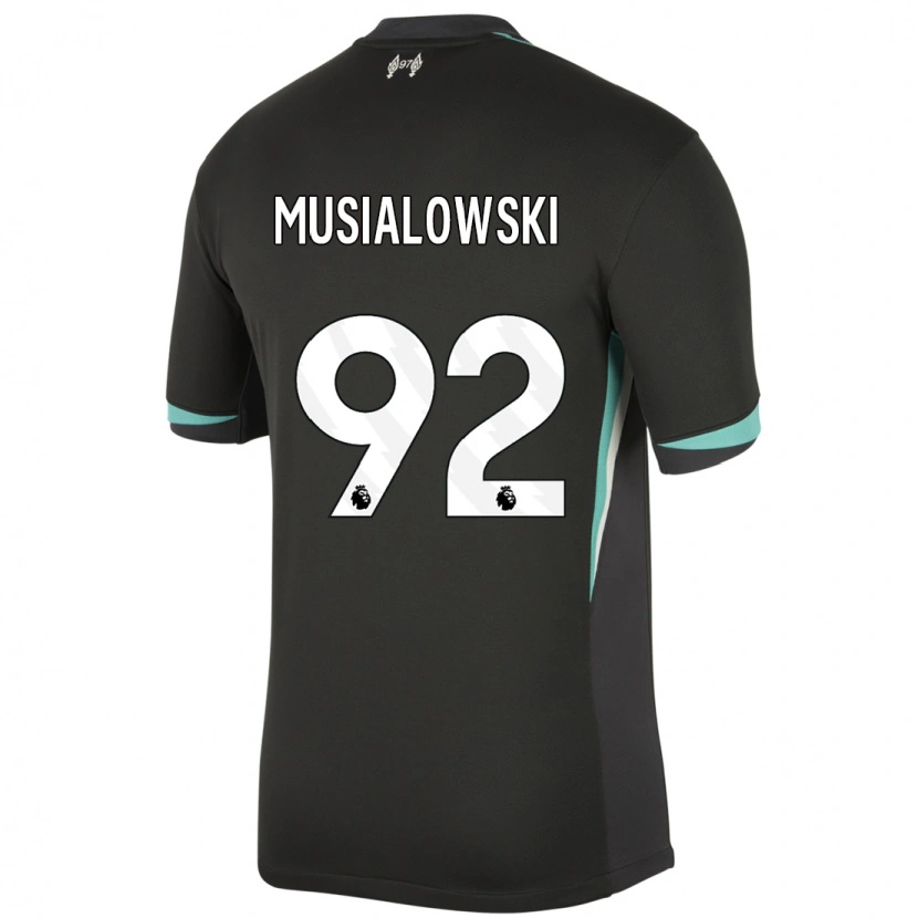 Danxen Herren Mateusz Musialowski #92 Schwarz Anthrazitweiß Auswärtstrikot Trikot 2024/25 T-Shirt