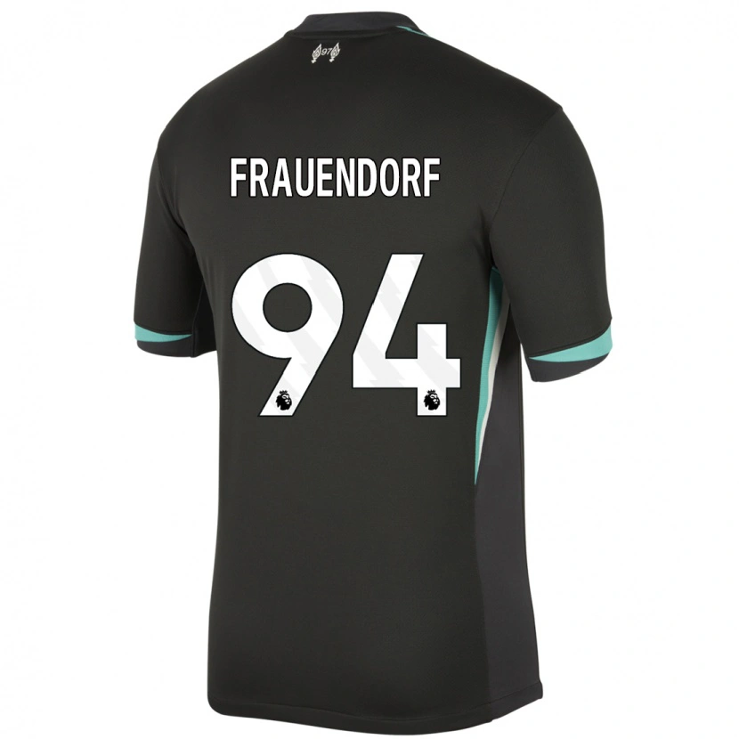 Danxen Herren Melkamu Frauendorf #94 Schwarz Anthrazitweiß Auswärtstrikot Trikot 2024/25 T-Shirt