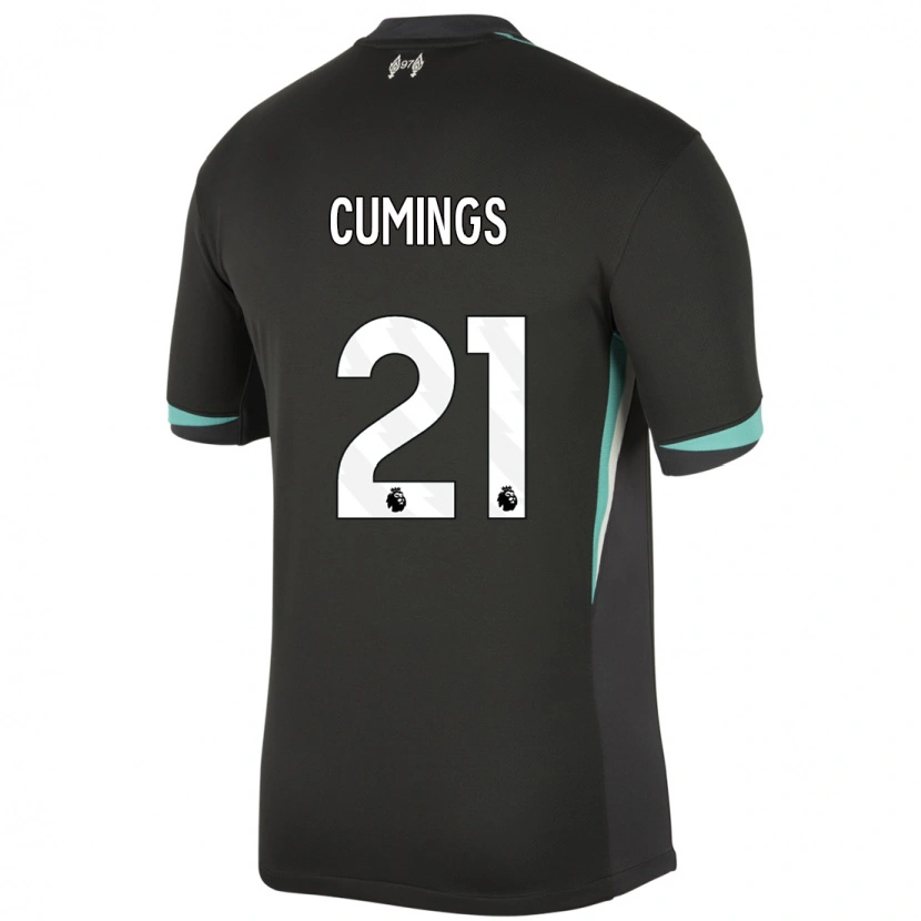 Danxen Herren Eartha Cumings #21 Schwarz Anthrazitweiß Auswärtstrikot Trikot 2024/25 T-Shirt