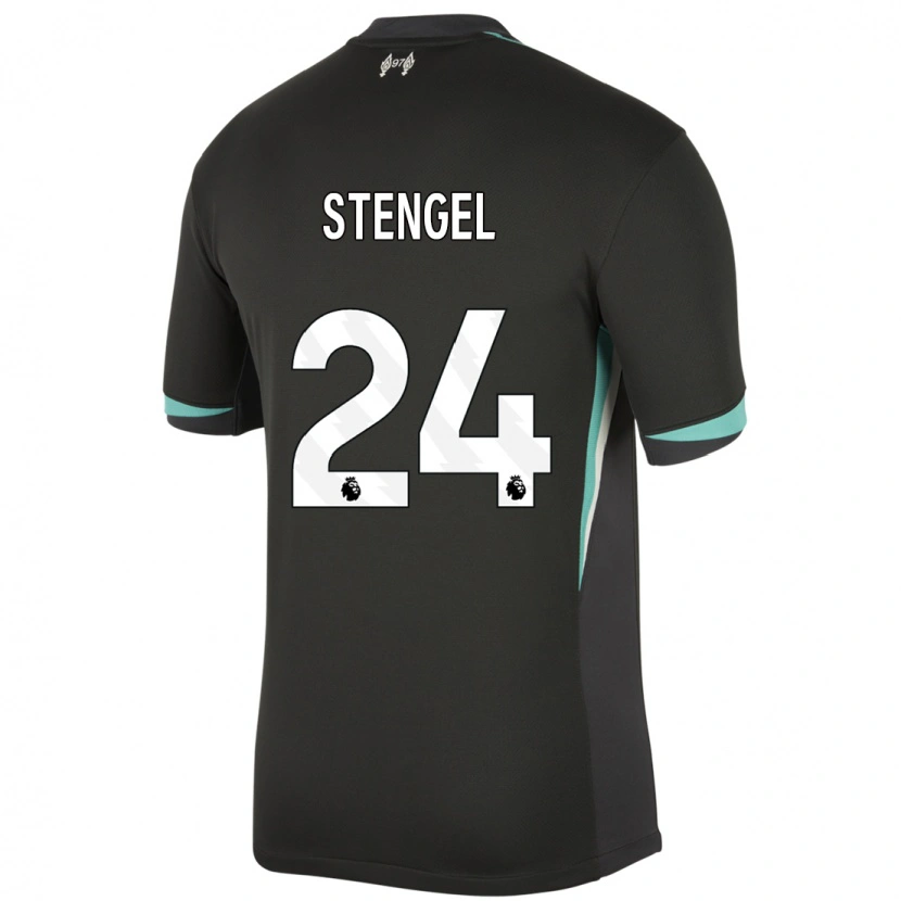 Danxen Herren Katie Stengel #24 Schwarz Anthrazitweiß Auswärtstrikot Trikot 2024/25 T-Shirt