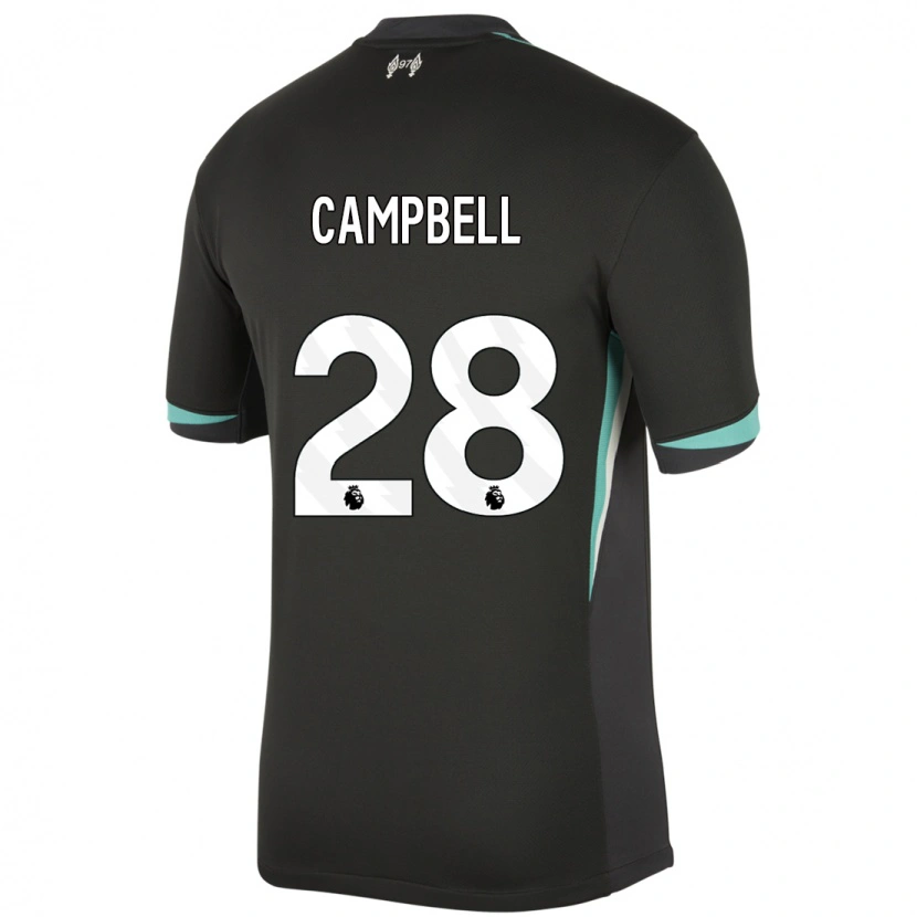 Danxen Herren Megan Campbell #28 Schwarz Anthrazitweiß Auswärtstrikot Trikot 2024/25 T-Shirt