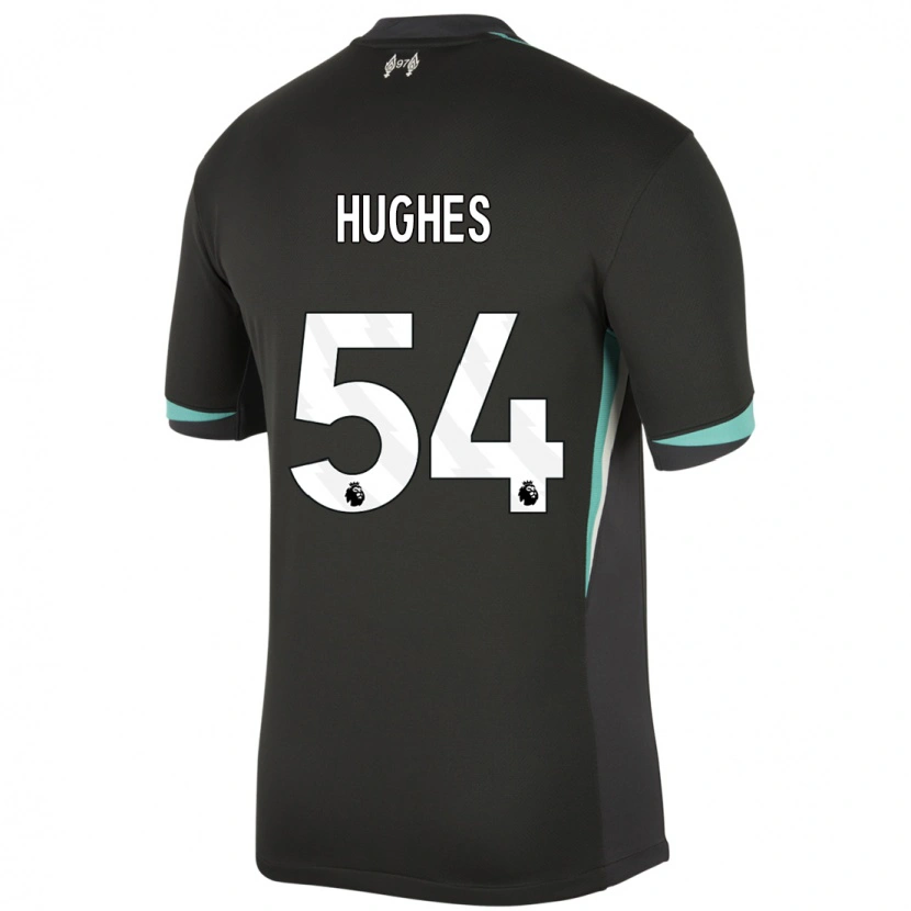 Danxen Herren Liam Hughes #54 Schwarz Anthrazitweiß Auswärtstrikot Trikot 2024/25 T-Shirt