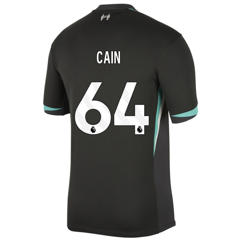 Danxen Herren Jake Cain #64 Schwarz Anthrazitweiß Auswärtstrikot Trikot 2024/25 T-Shirt