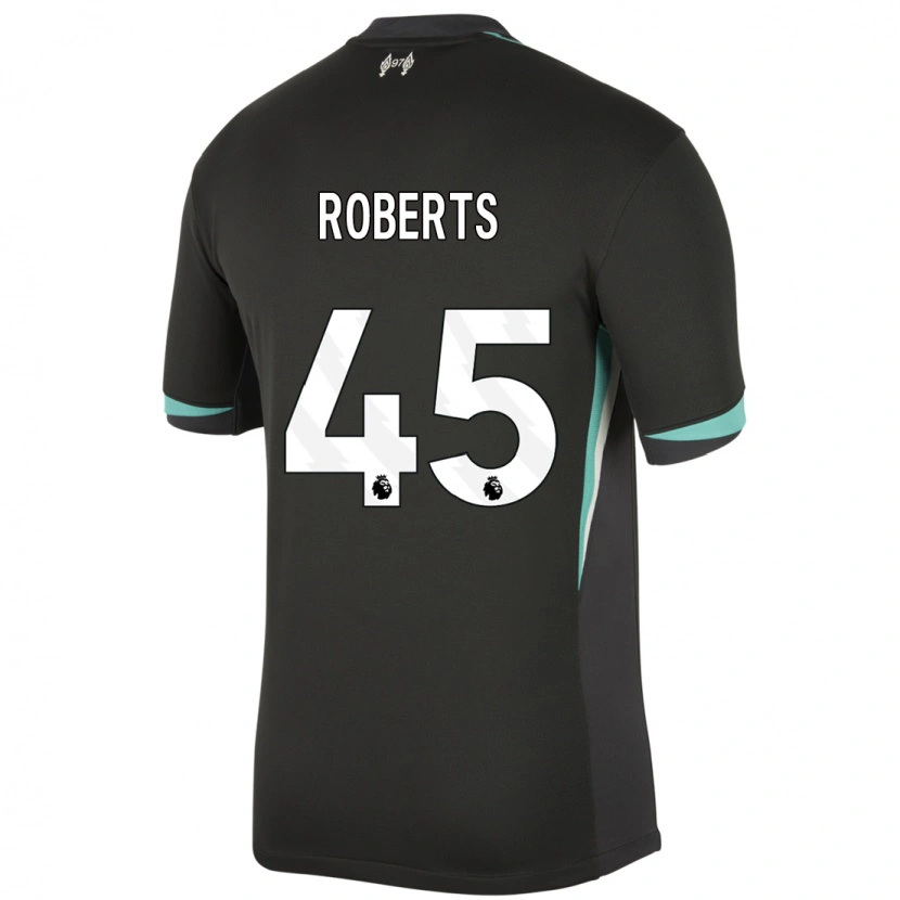 Danxen Herren Iwan Roberts #45 Schwarz Anthrazitweiß Auswärtstrikot Trikot 2024/25 T-Shirt