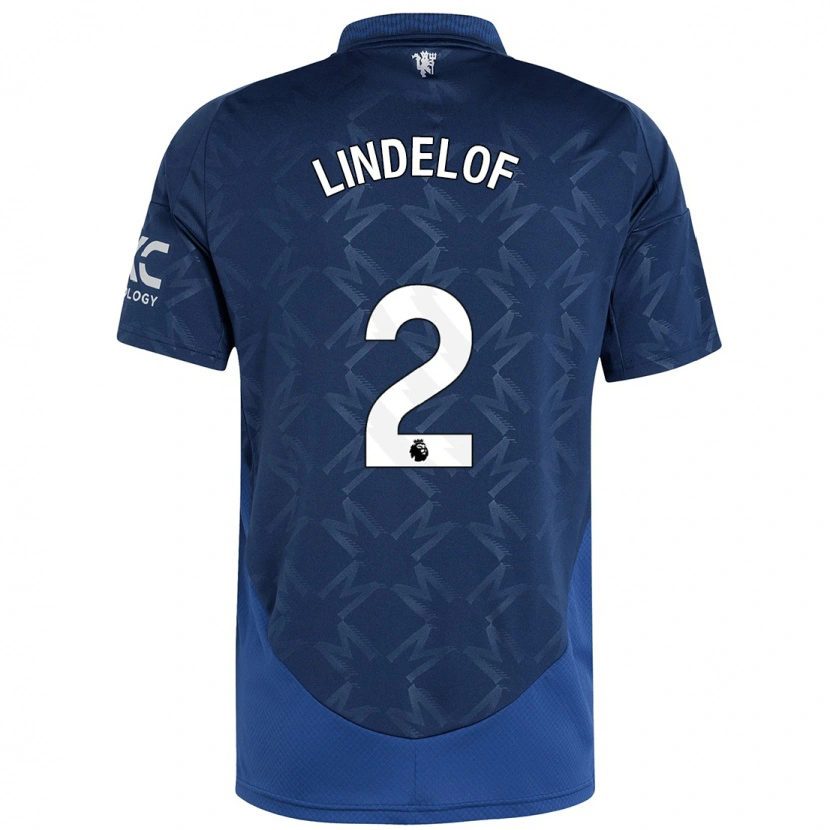 Danxen Herren Victor Lindelöf #2 Indigo Auswärtstrikot Trikot 2024/25 T-Shirt