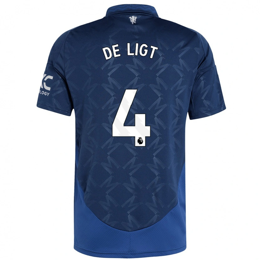 Danxen Herren Matthijs De Ligt #4 Indigo Auswärtstrikot Trikot 2024/25 T-Shirt