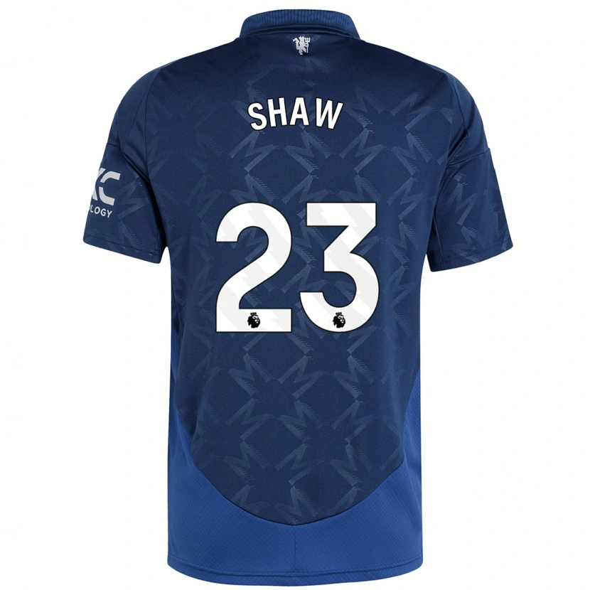 Danxen Herren Luke Shaw #23 Indigo Auswärtstrikot Trikot 2024/25 T-Shirt