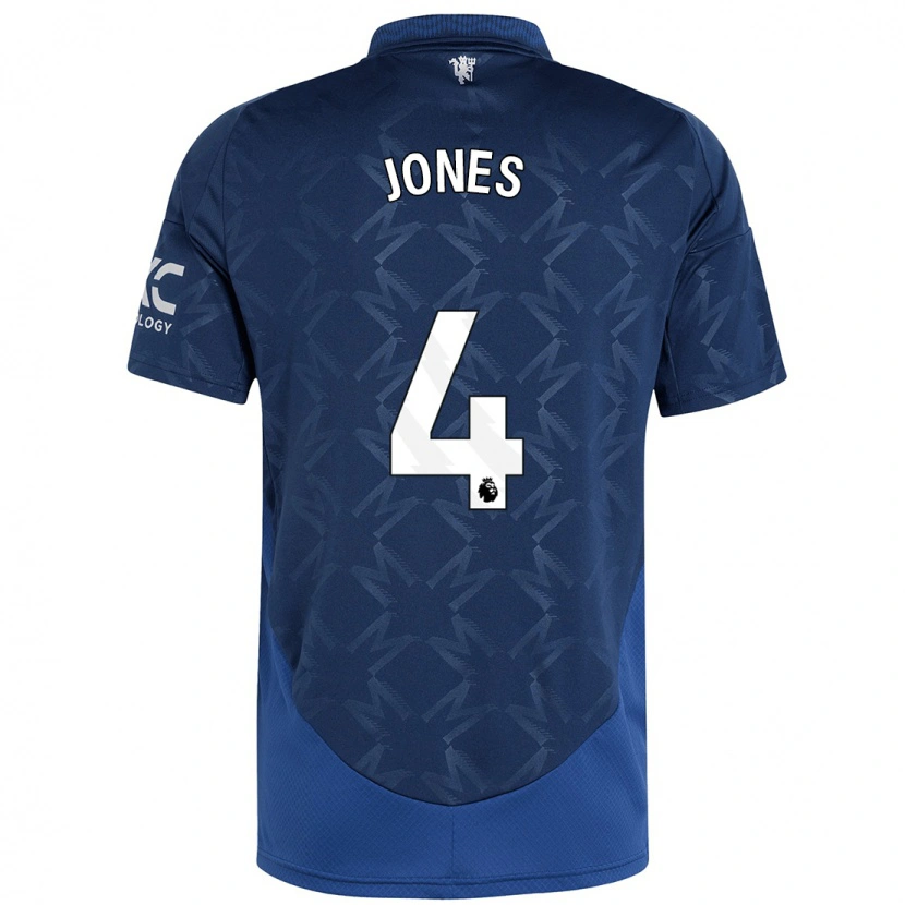 Danxen Herren Phil Jones #4 Indigo Auswärtstrikot Trikot 2024/25 T-Shirt