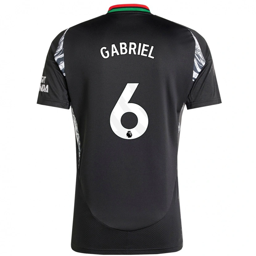 Danxen Herren Gabriel Magalhães #6 Schwarz Auswärtstrikot Trikot 2024/25 T-Shirt