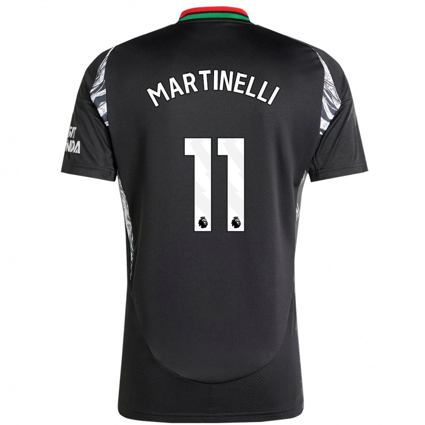 Danxen Herren Gabriel Martinelli #11 Schwarz Auswärtstrikot Trikot 2024/25 T-Shirt