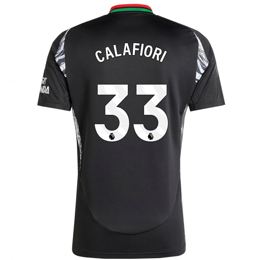 Danxen Herren Riccardo Calafiori #33 Schwarz Auswärtstrikot Trikot 2024/25 T-Shirt