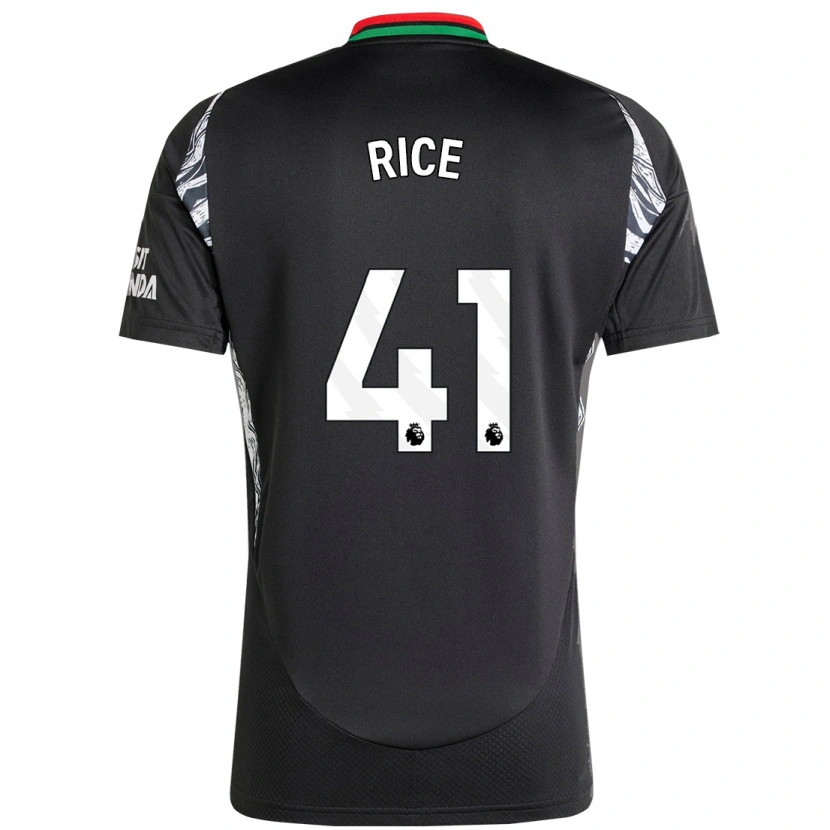 Danxen Herren Declan Rice #41 Schwarz Auswärtstrikot Trikot 2024/25 T-Shirt