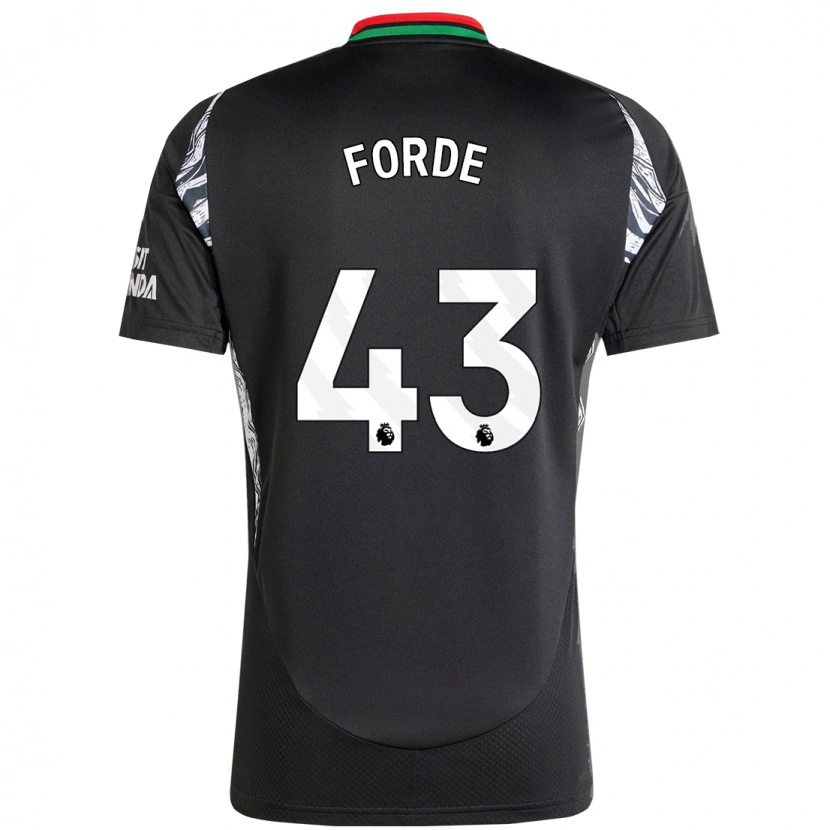 Danxen Herren Romari Forde #43 Schwarz Auswärtstrikot Trikot 2024/25 T-Shirt