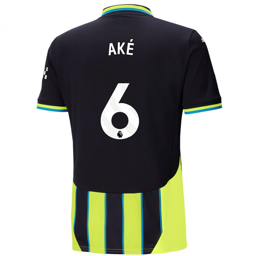 Danxen Herren Nathan Aké #6 Blaugelb Auswärtstrikot Trikot 2024/25 T-Shirt