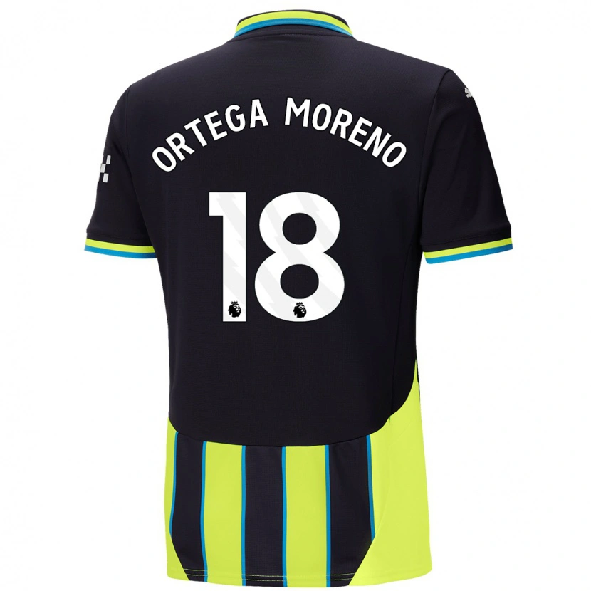 Danxen Herren Stefan Ortega #18 Blaugelb Auswärtstrikot Trikot 2024/25 T-Shirt