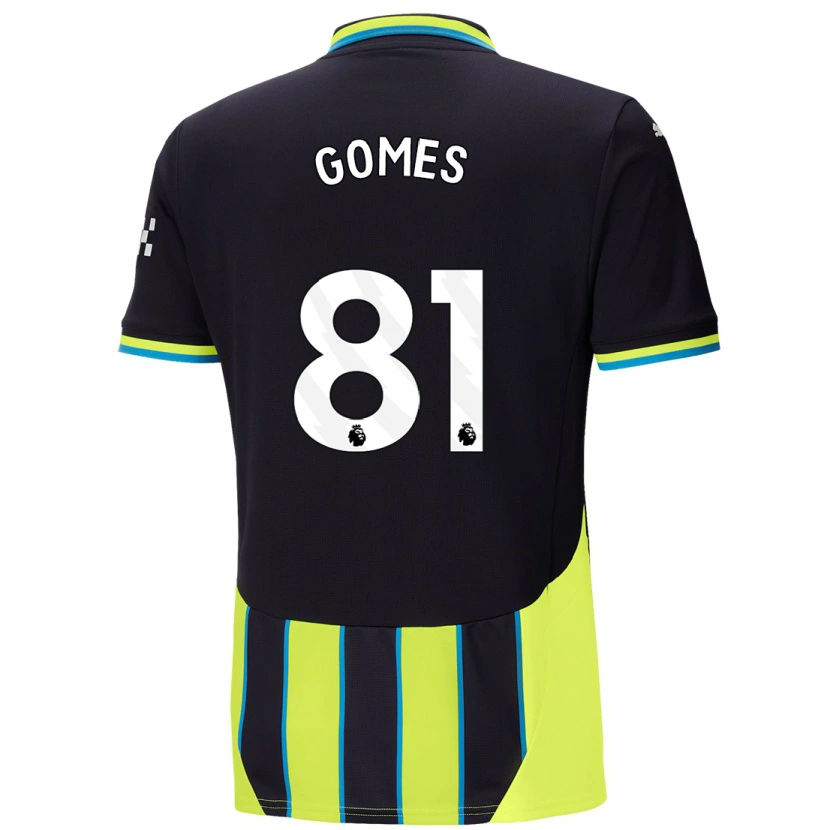 Danxen Herren Claudio Gomes #81 Blaugelb Auswärtstrikot Trikot 2024/25 T-Shirt