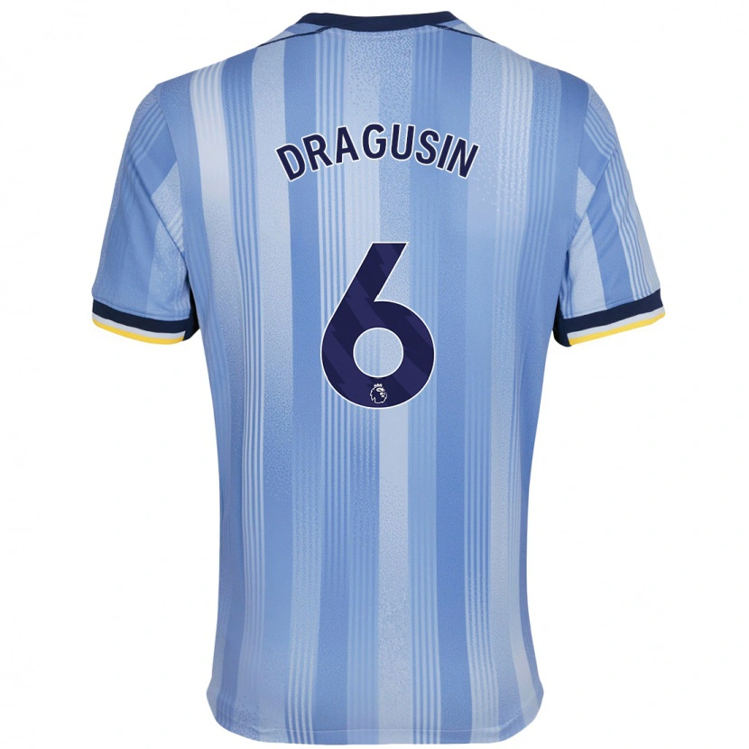 Danxen Herren Radu Drăgușin #6 Hellblau Auswärtstrikot Trikot 2024/25 T-Shirt