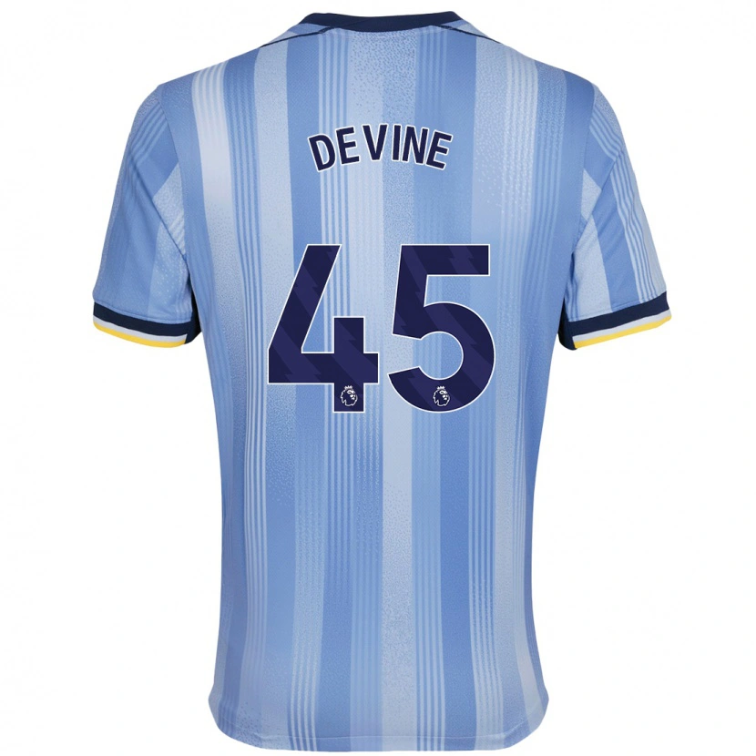 Danxen Herren Alfie Devine #45 Hellblau Auswärtstrikot Trikot 2024/25 T-Shirt