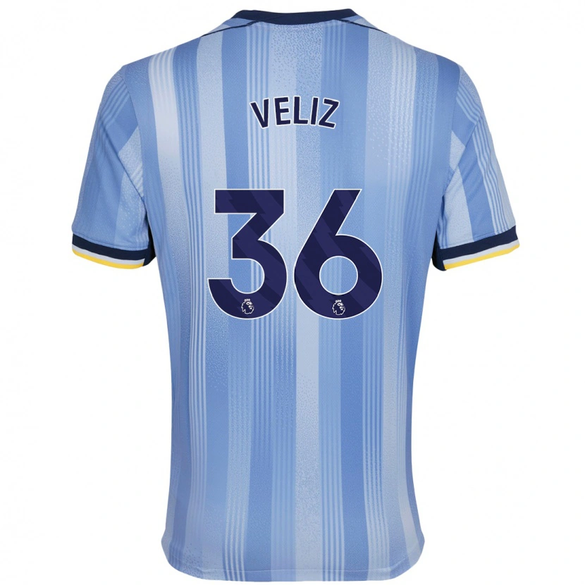 Danxen Herren Alejo Véliz #36 Hellblau Auswärtstrikot Trikot 2024/25 T-Shirt